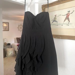 Ann Taylor Black Ruffle Cocktail Dress